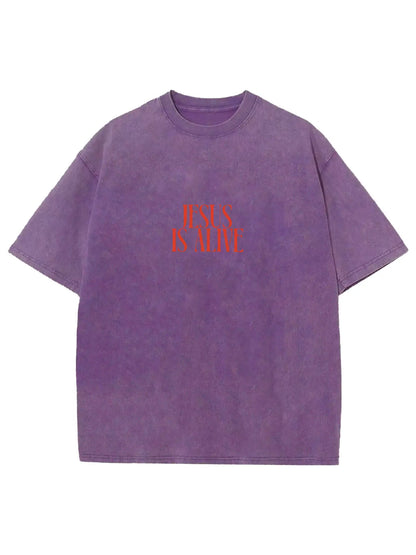 Jesus Is Alive Unisex Washed T-Shirt
