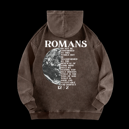 Romans 12:2 Washed Hoodie