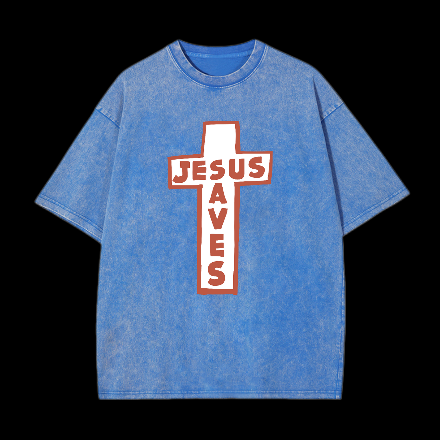 Jesus Saves Washed T-Shirt