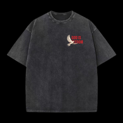 God Is Freedom Washed T-Shirt
