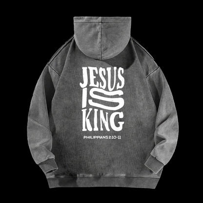 Jesus Is King Washed Hoodie