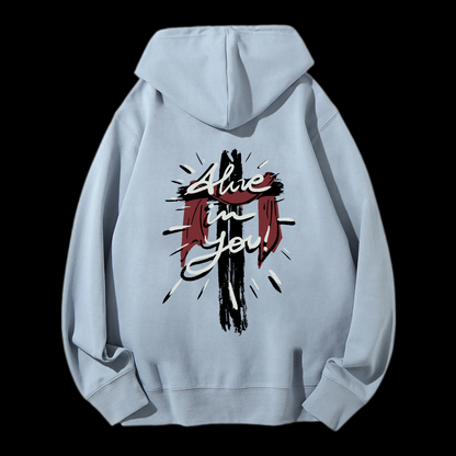 Alive in You Drawstring Hoodie