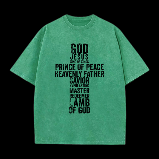 God Cross Washed T-Shirt