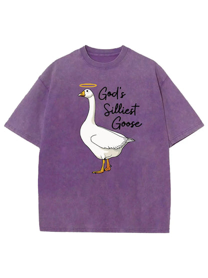 God's Silliest Goose Unisex Washed T-Shirt