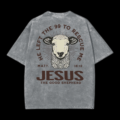 He Left The 99 To Rescue Me Washed T-Shirt