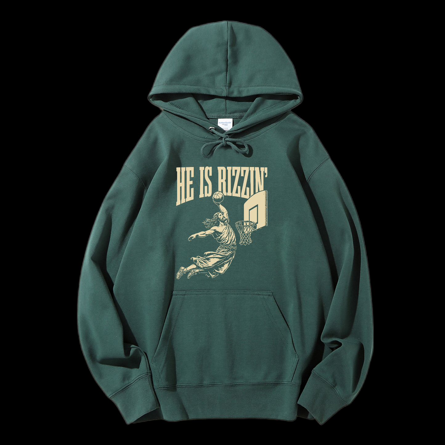 He Is Rizzin' Drawstring Hoodie