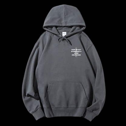 God Is My Strength And Defense Drawstring Hoodie