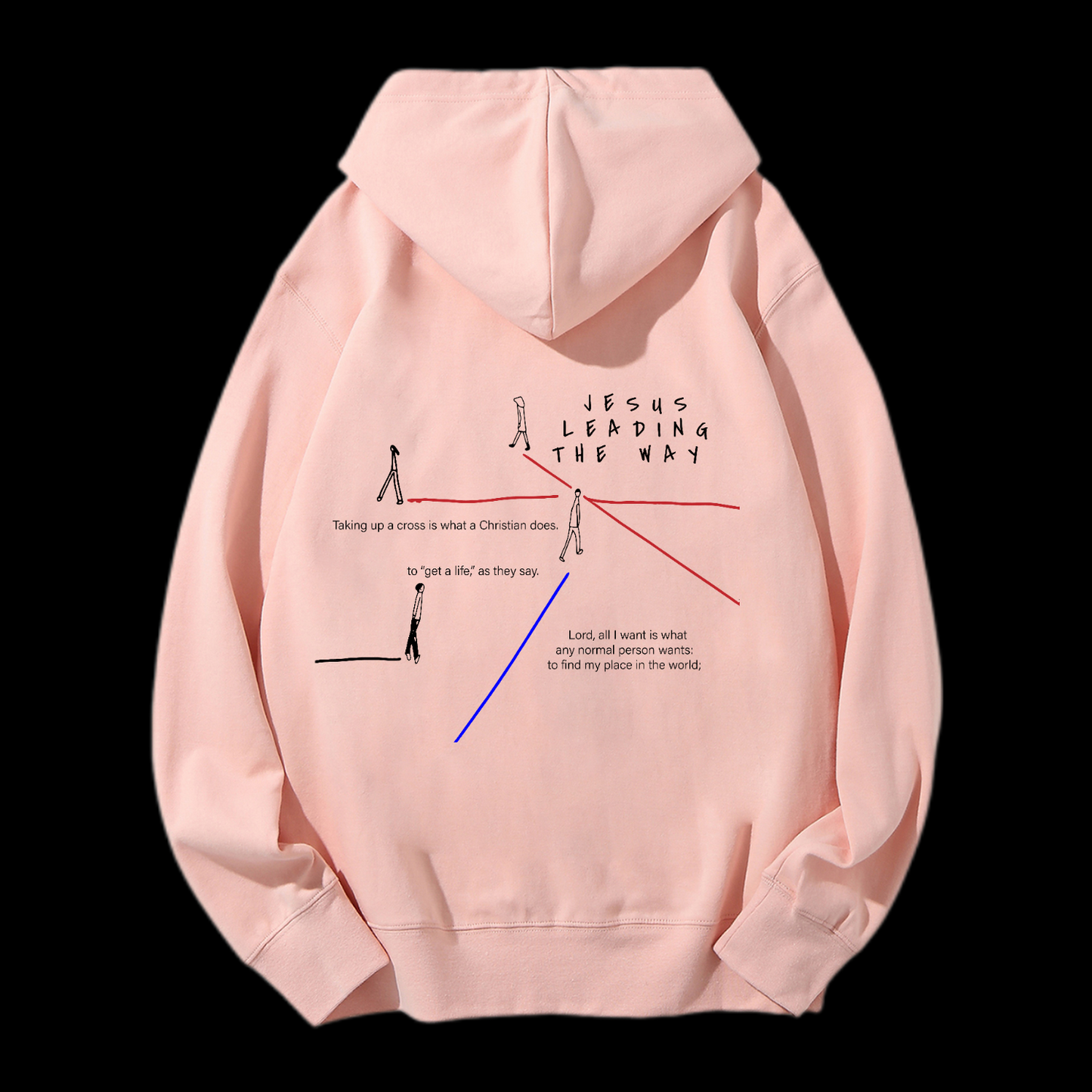 Jesus Leading The Way Drawstring Hoodie