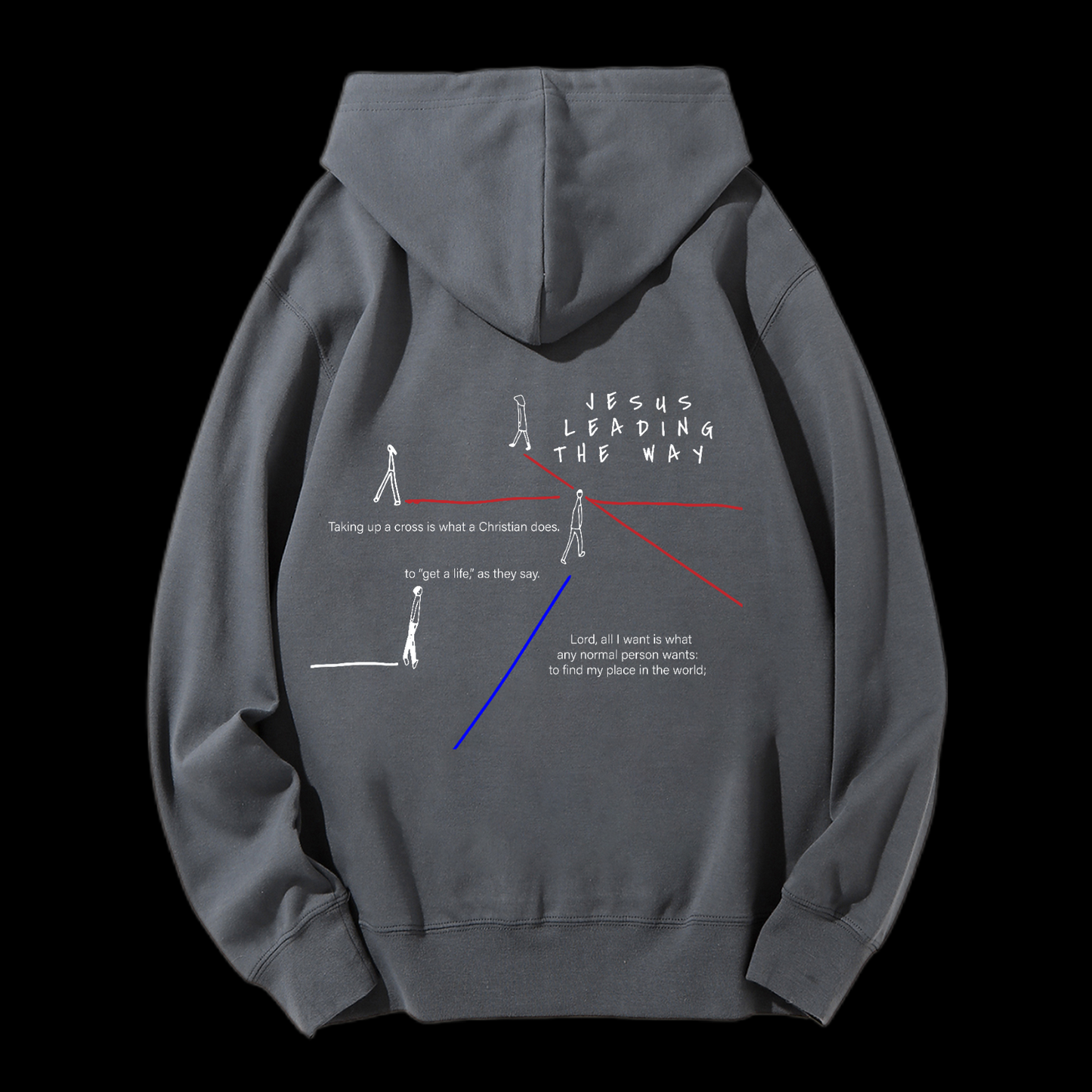 Jesus Leading The Way Drawstring Hoodie