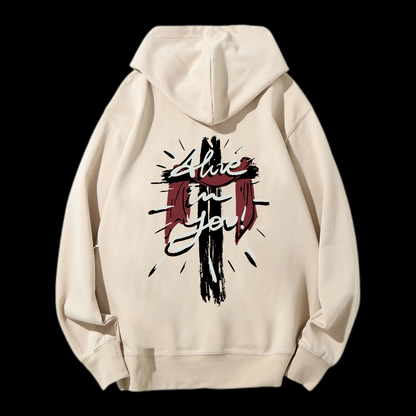 Alive in You Drawstring Hoodie