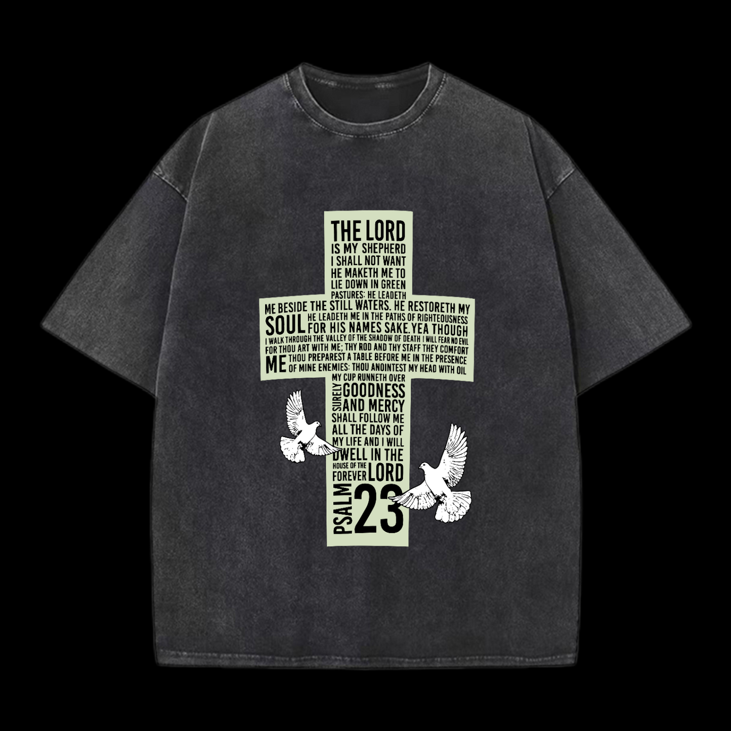The Lord Psalm 23 Washed T-Shirt