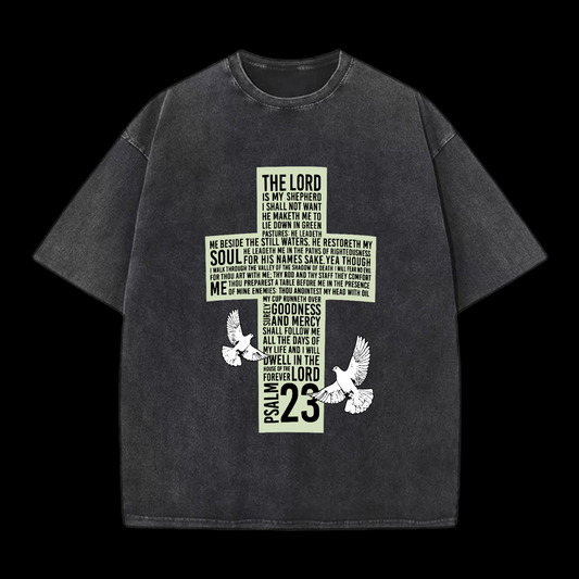 The Lord Psalm 23 Washed T-Shirt