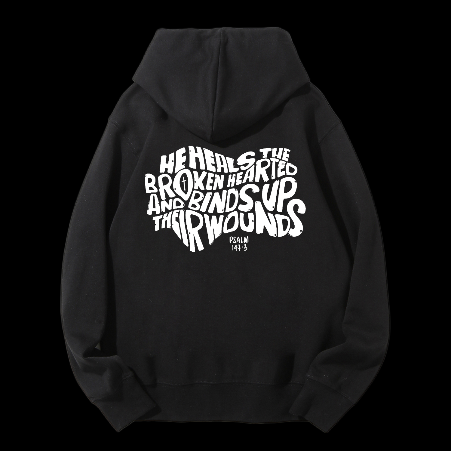 He Heals The Broken Hearted Drawstring Hoodie