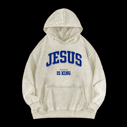 Jesus Is King Washed Hoodie