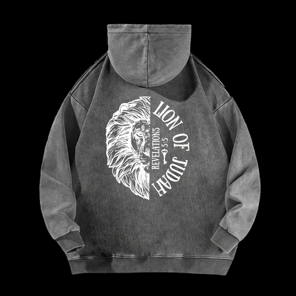 Lion Of Judah Washed Hoodie