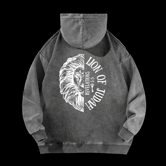 Lion Of Judah Washed Hoodie