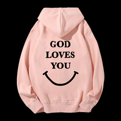 God Loves You Drawstring Hoodie