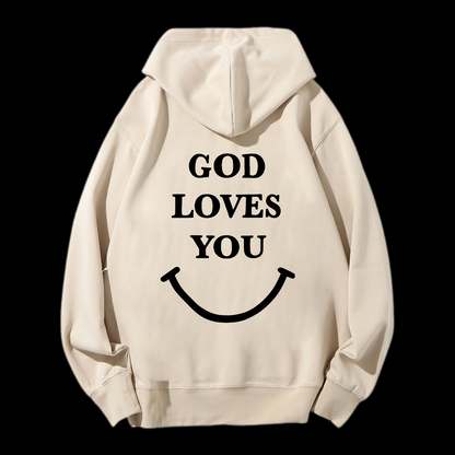 God Loves You Drawstring Hoodie