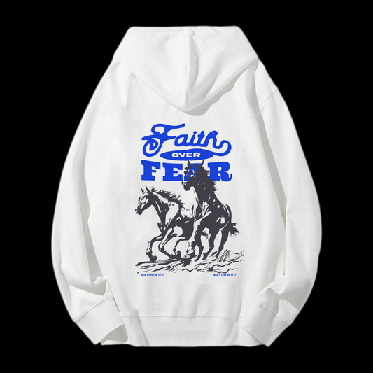 Faith Over Fear Drawstring Hoodie
