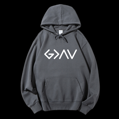 God is Greater Than the Highs and Lows Drawstring Hoodie