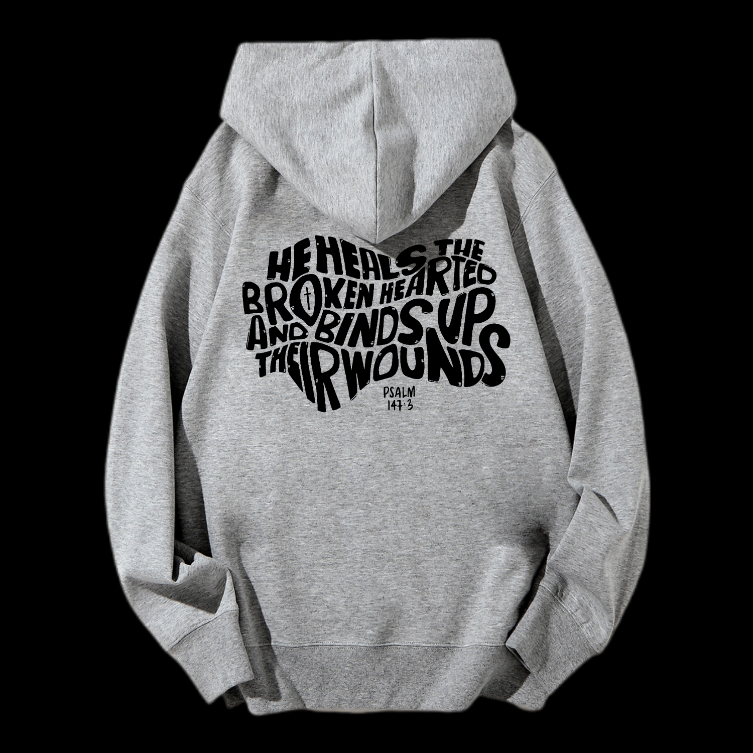 He Heals The Broken Hearted Drawstring Hoodie