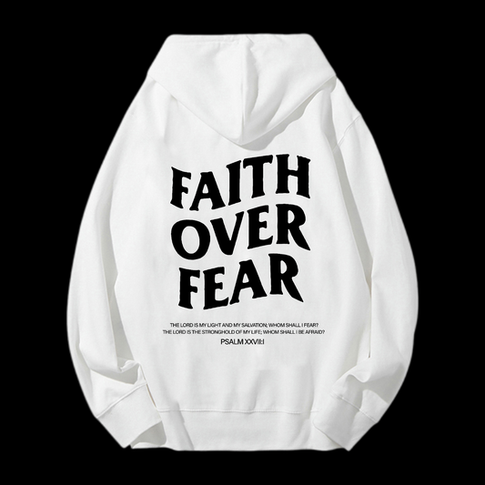 Faith Over Fear Drawstring Hoodie