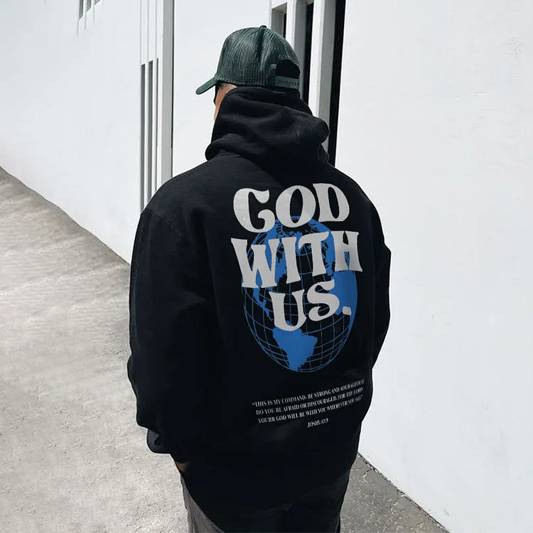God With Us Drawstring Hoodie