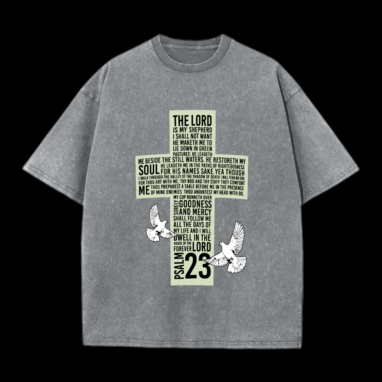 The Lord Psalm 23 Washed T-Shirt