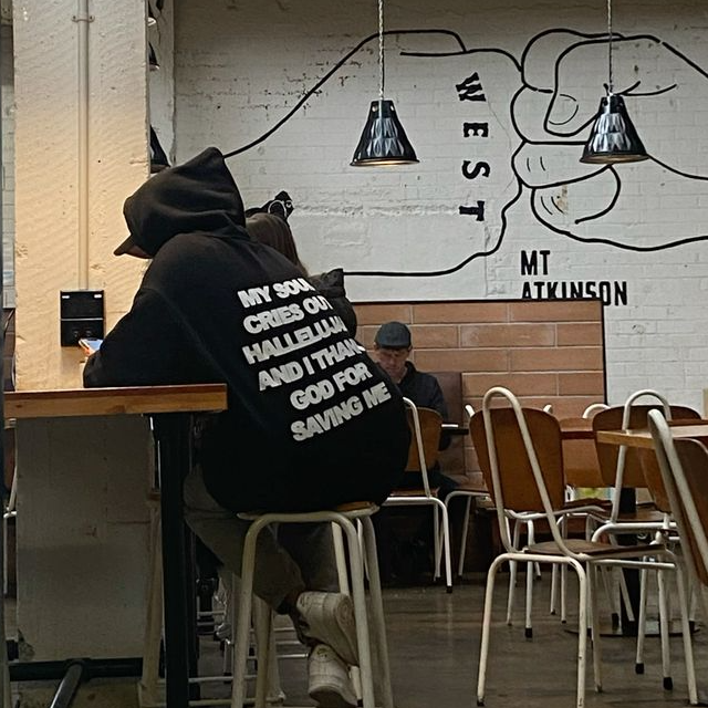 Thank God For Saving Me Drawstring Hoodie
