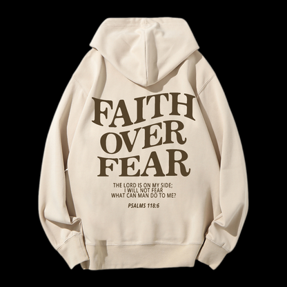 Faith Over Fear Drawstring Hoodie