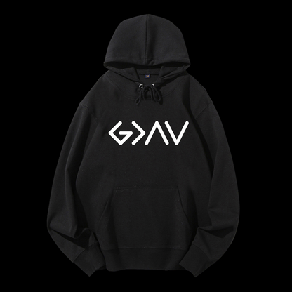 God is Greater Than the Highs and Lows Drawstring Hoodie