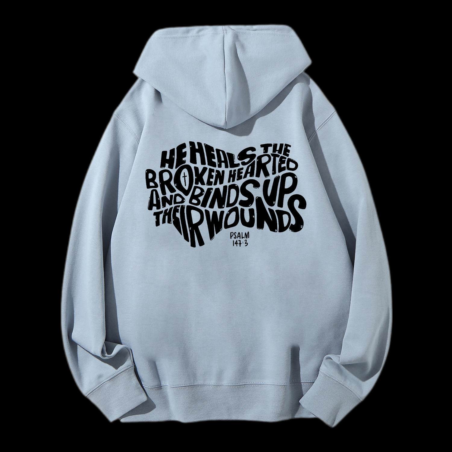 He Heals The Broken Hearted Drawstring Hoodie