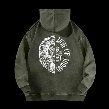 Lion Of Judah Washed Hoodie