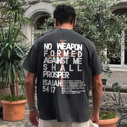 No Weapon Forged Against Washed T-Shirt