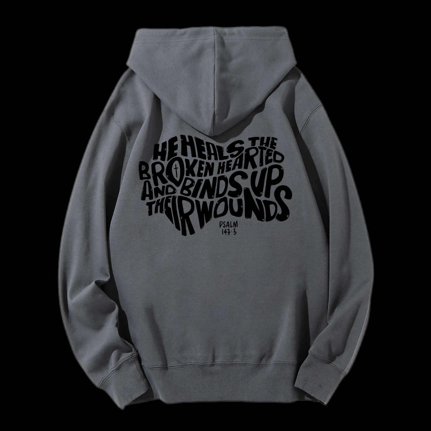He Heals The Broken Hearted Drawstring Hoodie