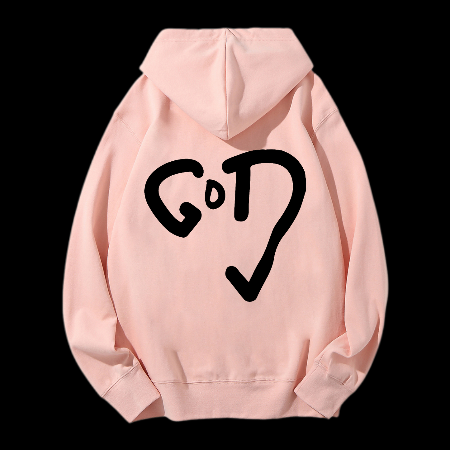 God Heart Drawstring Hoodie