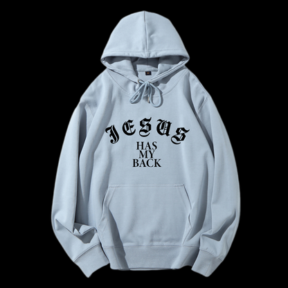 Jesus Has My Back Drawstring Hoodie