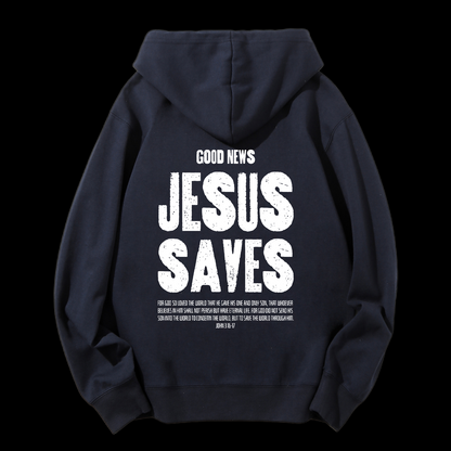 Jesus Saves Drawstring Hoodie