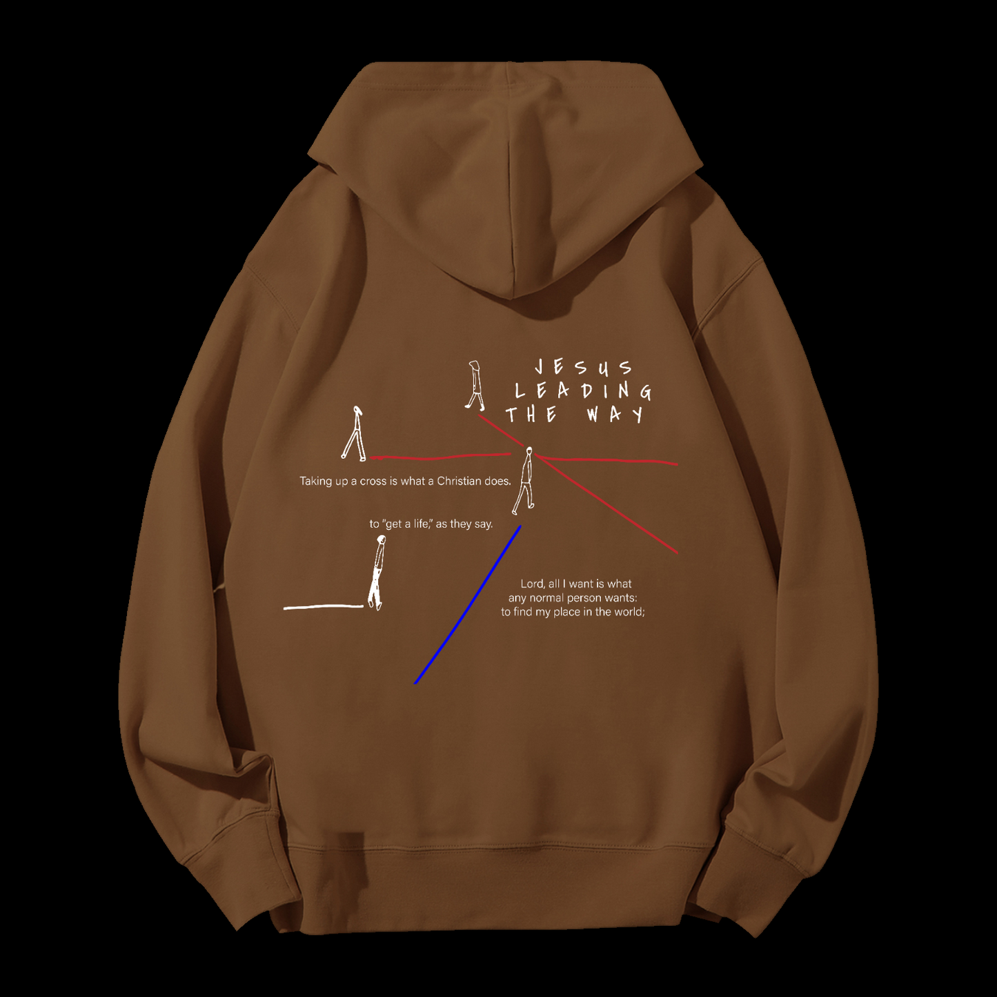 Jesus Leading The Way Drawstring Hoodie