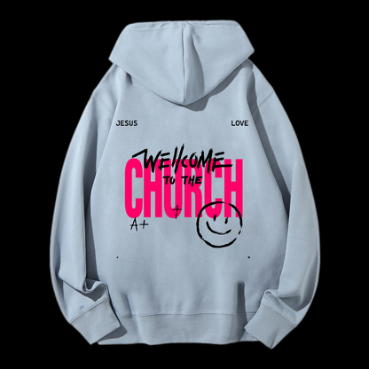 Welcome To The Church Drawstring Hoodie
