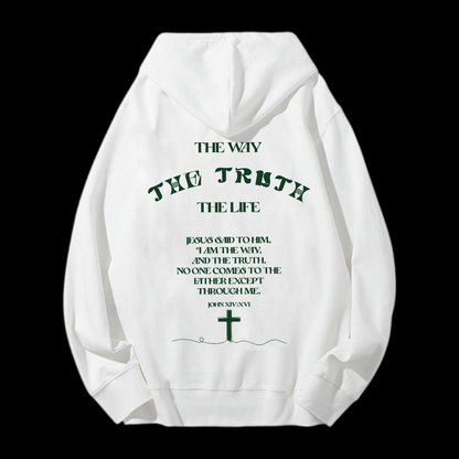 The Way The Truth The Life Drawstring Hoodie