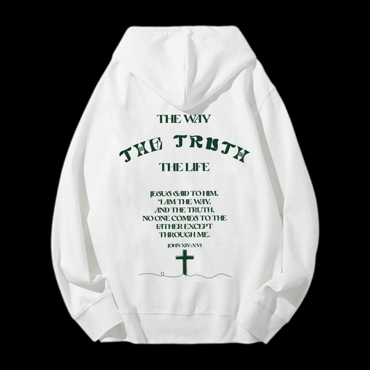 The Way The Truth The Life Drawstring Hoodie