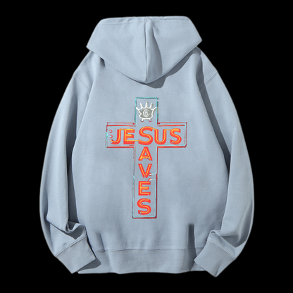 Jesus Saves Drawstring Hoodie