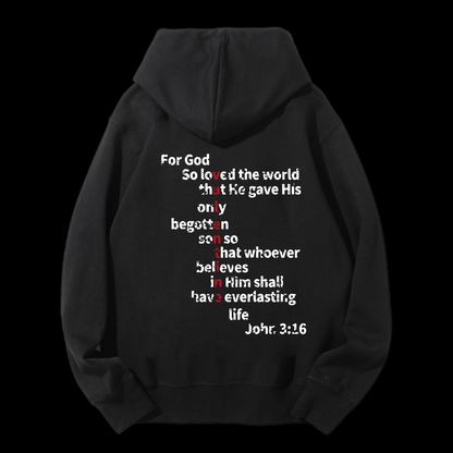 John 3:16 Drawstring Hoodie