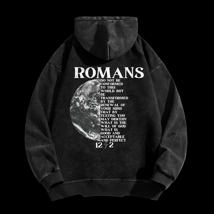 Romans 12:2 Washed Hoodie