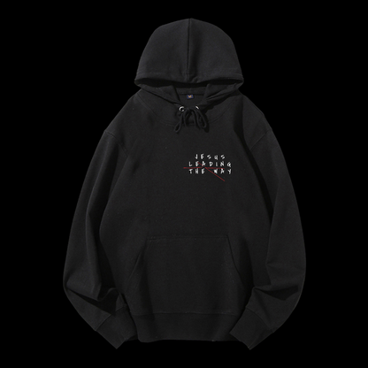 Jesus Leading The Way Drawstring Hoodie